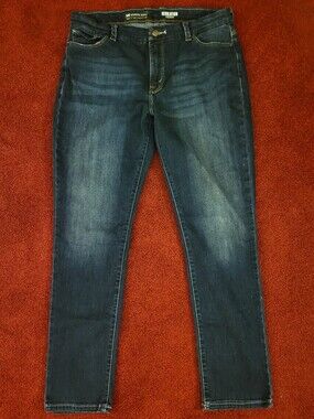 Lee Modern Series Revolution Denim Women's Straight Stretch Blue Jeans 18 Medium